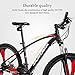 Murtisol Mountain Bikes with Aluminum Mag Wheels,21 Speeds Hybrid Bikes with Dual Disk Brake,Red&Black
