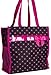 J Garden Polka Dot Print Collection Canvas Travel Tote Bag with Coin Purse 12-inch