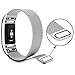 Vancle Fitbit Charge 2 Band, Milanese Stainless Steel Metal Replacement Accessory Bracelet Strap with Magnet Lock for Fitbit Charge 2 (No Tracker) (Silver, Large)
