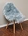 Chanasya Super Soft Faux Fur Fake Sheepskin Grey Sofa Couch Stool Casper Vanity Chair Cover Rug/Solid Shag Area Rugs For Living Bedroom Floor - Slate Blue Grey 2ftx3ft