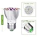 Grow Light Bulb, PATHONOR Pack of 4 Upgraded Full Spectrum 28W E27/ E26 LED Grow Light Bulbs with 1 Adapter Cable, Grow Plant Light Bulb for Hydroponics Greenhouse Organic Succulent Flowers Vegetable