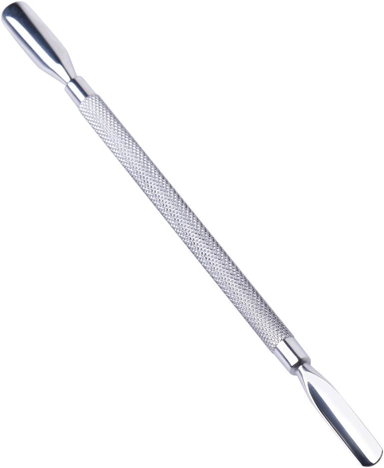 CLAVUZ Cuticle Pusher Steel Dual Nail Callus Removal Fork Stainless Steel Double End Manicure Pedicure Nails Cleaner Scraper Tool