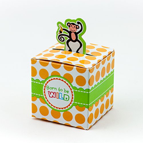 image for Adorox Small 48 Pcs Born To Be Wild Adorable Jungle Safari Zoo Theme B