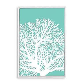 Framed for Living Room Bedroom Coral Theme for