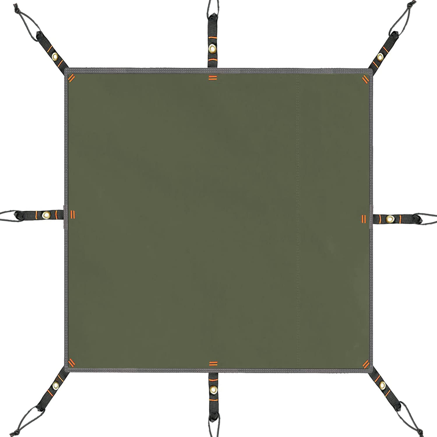 Farfly テントシート 防水加工 耐水圧3000mm グランドシート 厚手 アウトドア キャンプ 登山 ハトメつき 取付簡単 収納袋付き (アーミーグリーンL(300*300cm)) の商品画像