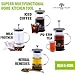 French Press Coffee Tea Maker - Life Giving Liquid - Double filter - 36 ounce - Bonus E-book 