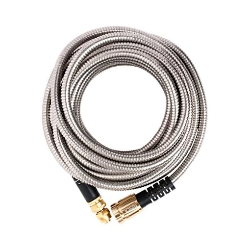 Quality Source Products 50' Metal Garden Hose with Brass Sprayer