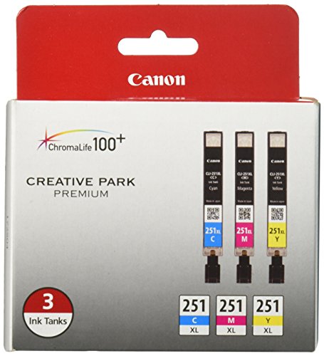 Canon CLI-251XL 3PK 3-Ink Value Pack for Canon Photo Papers