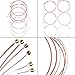 Acoustic Guitar Strings,2 Sets of 6 Acoustic Guitar Kit (1 Copper color Set and 1 Multicolor Set) Guitar Strings Replacement Steel String for Guitarist/beginners/performers