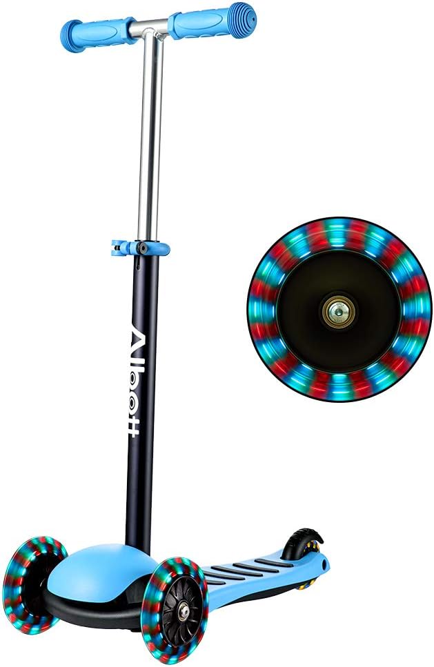 Albott Scooter for Kids 3 Wheel Scooter with Light Up Wheels Kick