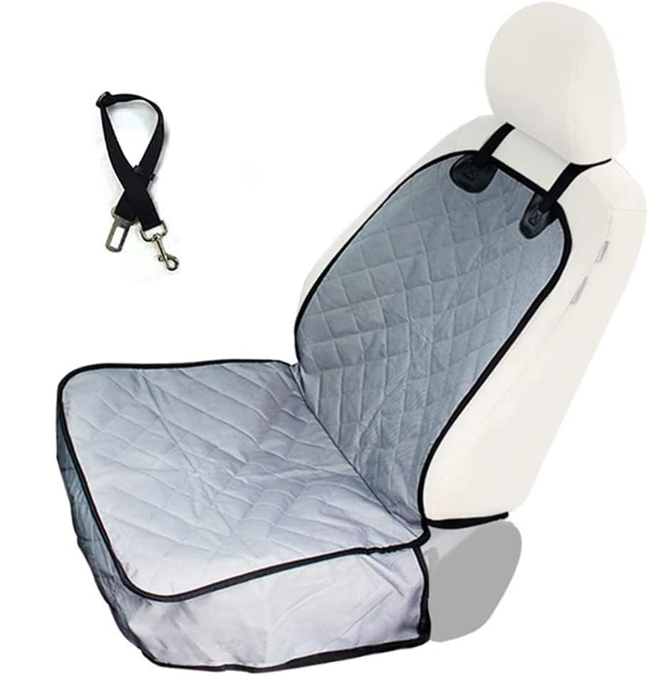 Skyour Front Pet Seat Cover Protector for Dogs Cats Car Nonslip Scratchproof Waterproof Washable Pets Front Seats Covers for Cars Trucks SUVs Vans (GREY)