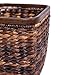 BIRDROCK HOME Seagrass Woven Wastebasket - Espresso - Office Waste Bin - Decorative - Wooden Base - Recycle Trash Can