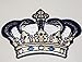Dandan DIY Big Crown Embroidered Patch with Sequins Sew on/Iron on Patch Applique Clothes Curtain Sewing Flowers Applique Home Wedding Party Decoration DIY Accessory (Crown)