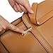 ECOSUSI Women Briefcase Laptop Backpack PU Leather Satchel Messenger Bag, Brown