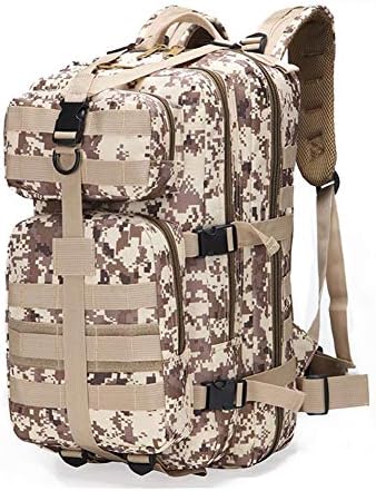 LyrbeibeiMounchain Outdoor Backpack 35L Medium 3P Military Style Backpack Hiking Camouflage Backpack Shooting Sports, Hiking, Camping Sand color