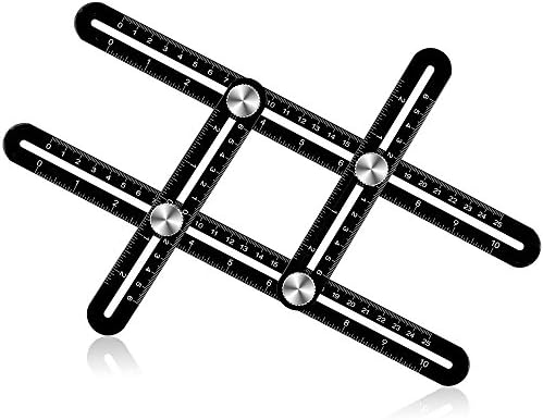 Smallcar Multi Angle Measuring Ruler Aluminum Alloy Multi Functional Measurement Tool Template/Layout Tool for Men,Handymen, Builders, Craftsmen, Carpenters, Roofers, Tilers, DIY-ers &amp; GREAT GIFT