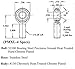 QSC PMXL-4 Chromoly 1/4 X 1/4-28 Male LH Rod End