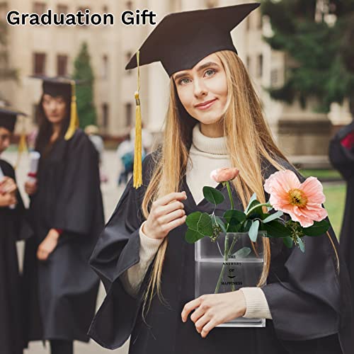 osseph Book Vase, Decorative Acrylic Book Vase for Flower, Cute Bookshelf Vase Decor for Floral Arrangement Centerpiece Decor, Perfect for Weddings, Parties, Hotels, Cafes and Table Decorations(white)