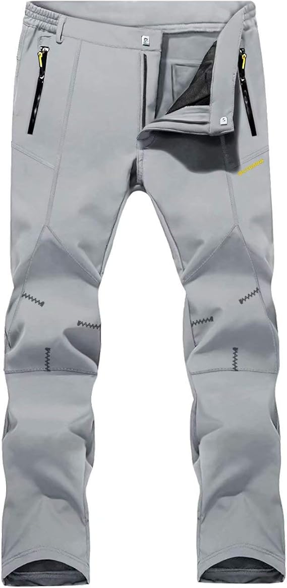 Men's Winter Fleece Lined Snow Pants Water