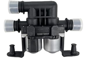 HOAVEED Heater Control Valve Solenoid Fits （2004–2018） BMW X5 E53 E70 F15,（2008-2019） X6 E71 F16 – HVAC Coolant Flow Regulator – Replaces 64116910544, 1147412166, SK416008, 701-005
