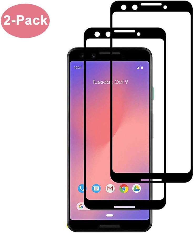 [2PACK] for Google Pixel 3 Screen Protector,Rapidest[9H Hardness][Full Coverage][Ultra HD][Case Friendly][Anti-Scratch][Anti-Fingerprint][Anti-Bubble] Screen Protector for Google Pixel 3