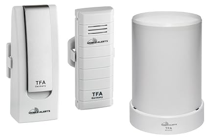 TFA-Dostmann WeatherHub Starterset mit Regenmesser TFA 31.4001.02 + 30.3306.02 Temperatur Regenkontrolle