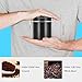 Coffee Container Airtight for Ground or Whole Beans Stainless Steel Vacuum Sealed Black Kitchen Storage Canister (16oz)