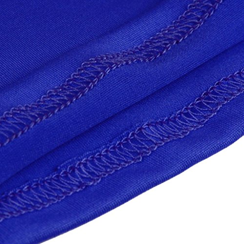 YANG-YI Women Summer Sexy Loose Gym Sport Vest Training Run Tops (L, Blue)