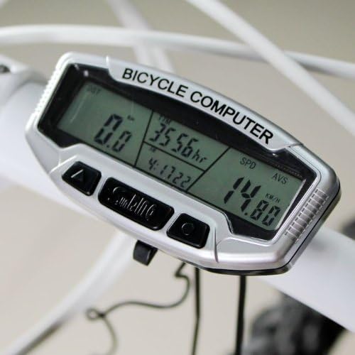 GeoBIX(TM)LCD Backlight Waterproof Bike Computer Odometer Speedometer Multifunction Bicycle Accessories Clock Stopwatch YC053-SZ+