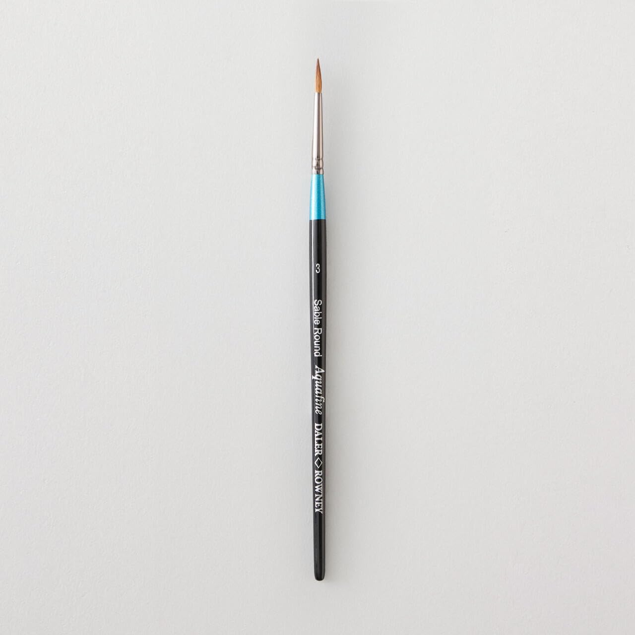 Daler-Rowney Aquafine Watercolour Brush, Natural Sable Hair, Short Handle, Round, 3