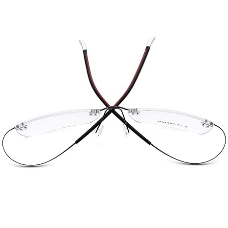 Buy FONEX B Titanium Rimless Optical Eyeglasses Frame Men 9203 (Bright