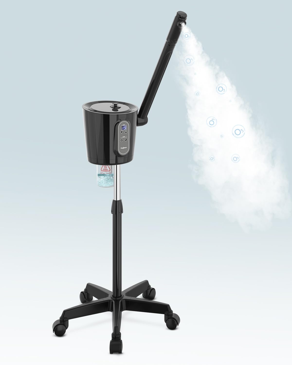 View 1 of ** NEW** Kingsteam Professional Facial Steamer with Ozone - Ionic Nano Hot Mist Steamer with Large Capacity and 30-Min Timer for Estheticians, Beauty Salons, and Home Skin Care Use
