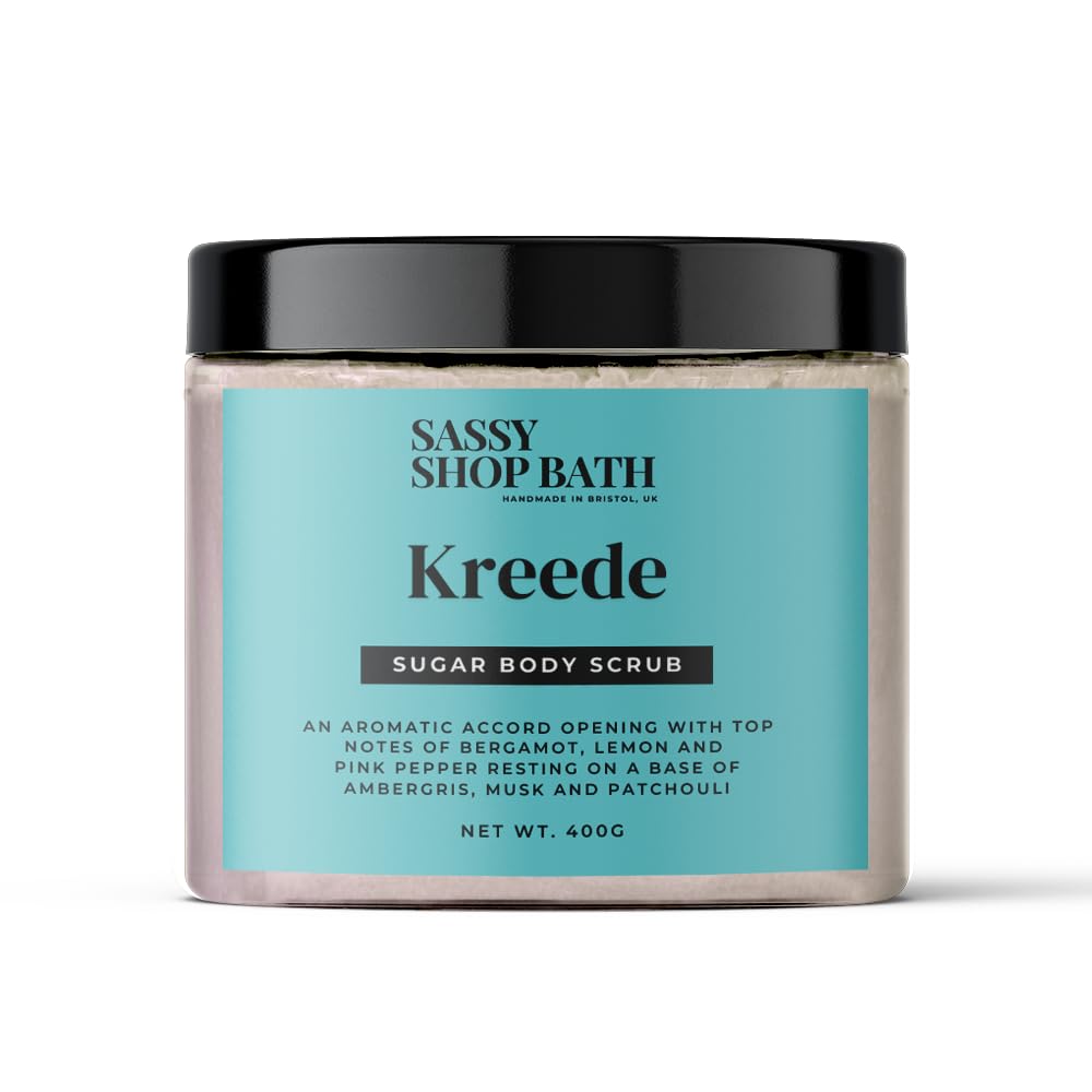 Sassy Scents Kreede Sugar Body Scrub | Exfoliating + Hydrating | Soft Smooth Skin | 400g