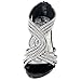 Delicacy Womens Angel-37 Strappy Rhinestone Dress Sandal Low Heel Shoes,Black,8.5