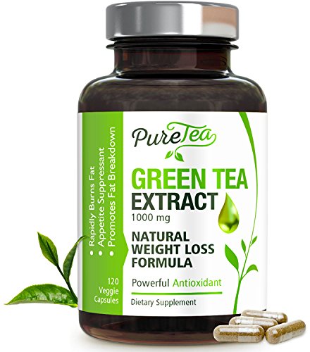 Green Tea Extract Max Potency 98% with EGCG 1000mg for Healthy Weight Loss - Boost Metabolism for Heart - Antioxidants for Immune System - Gentle Caffeine - Fat Burner Supplement Pills - 120 Capsules