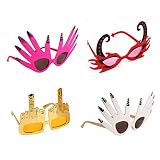 TD.IVES Funny Glasses Party Sunglasses Costume Sunglasses,12 Pack Cool Shaped Funny Party Hats
