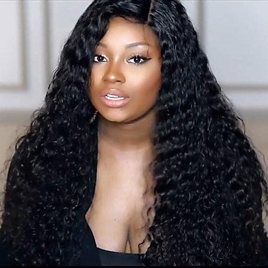 Kinky Curly Huma Lace Front or Glueles Lace Front Hair Wigs 130% Density Brazilian Virgin Remy Wigs with Baby Hair