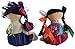 Mexican Maria Rag Doll 2 Pack Small Toys Handcraft Traditional Costume 7'' Assorted Colors & Models Bundle