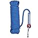 Aoneky 10 mm Static Outdoor Rock Climbing Rope, Fire Escape Safety Rappelling Rope (Blue 1, 98)