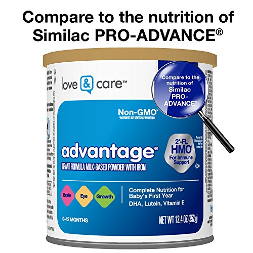 Love & Care Advantage Infant Formula Milk-Based Powder with Iron Non-GMO, 12.4 Ounce (Pack of 6) - Thumbnail 2