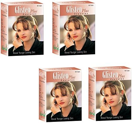 Ayurved Research Foundation Glisten Plus Capsule Detoxifies Skin To Prevent Acne 4 Packs Of 60 Capsules