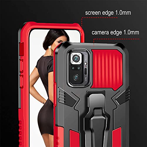 for Redmi Note 10 Pro Case with Tempered Glass Screen Protector [2 Pack