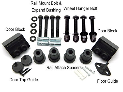 image for Mrhardware 6 FT Black Steel Slide Sliding Barn Door Hardware Track Rai
