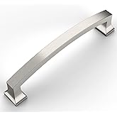Amerdeco 10 Pack Brushed Satin Nickel 5 Inch(128mm) Hole Centers Kitchen Cabinet Pulls Cabinet Hardware Kitchen Handles for C