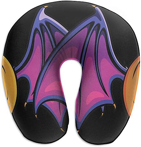 U Shape Travel Neck Pillow Soft U-Shape Memory Foam Travel Neck Pillow Neck Pillow For Travel Vampire Pumpkin Bats Halloween Wings U Neck Pillow Neck Pillow For Sleepinggirl