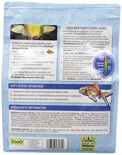 TetraPond Spring & Fall Diet Floating Pond Sticks, 3.08-Pound