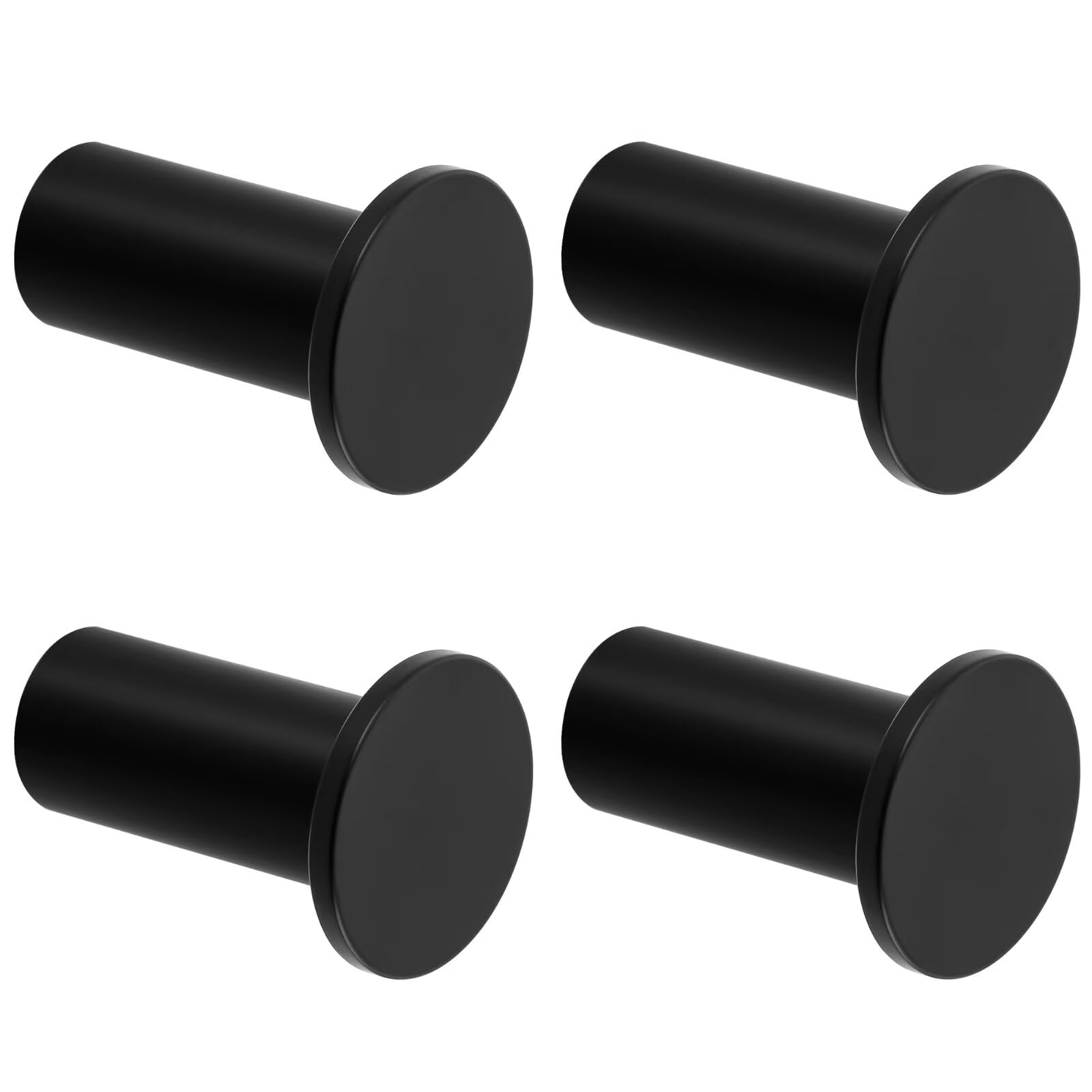 SAYAYO Black Coat Hooks Wall Mounted 4PCS Door Hooks for Hanging Towels Wall Hook SUS304 Stainless Steel Heavy Duty for Bathroom Kitchen Home to Hang Clothes, Keys, Hats, Bags