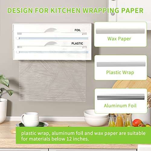 Foil And Plastic Wrap Organizer,PILIPILI Cling Film Cutter 2 In 1