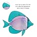 LIFFY Metal Fish Wall Decor Bathroom Glass Art Purple Hanging Garden Decorations for Patio, Pool or Porch