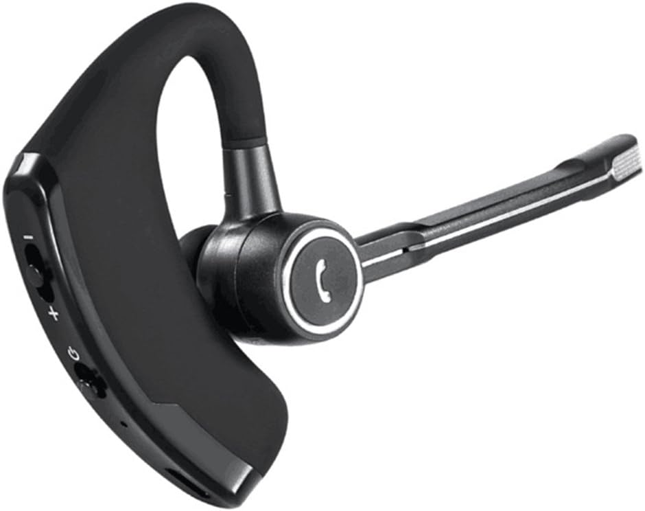 Bluetooth Headset Bluetooth Earpiece Business Headphones Ear Hooks HD Stereo Noise Cancelling in-Ear Earbuds with Mic and Voice Control for Business/Office/Driving Call